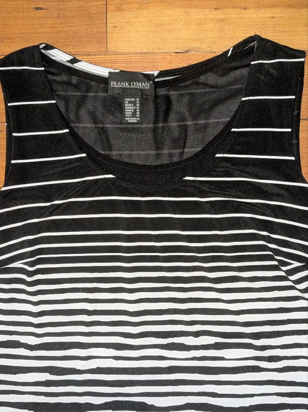 FRANK LYMAN DESIGN - SIZE 16 Zebra-Striped Tunic - Picture 5 of 16